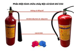 Phân Biệt bình chữa cháy Bột và bình khí CO2