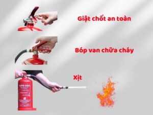cách sử dụng bình bột chữa cháy