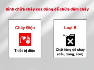 bình chữa cháy co2 dùng để chữa đám cháy nào