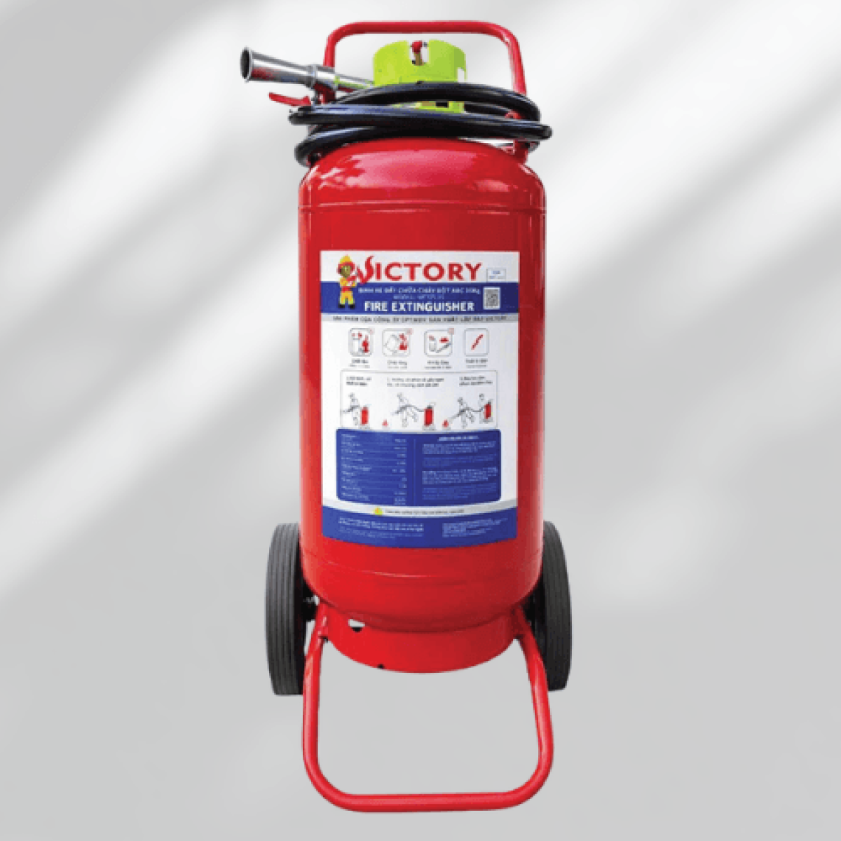 Bình chữa cháy xe đẩy bột ABC 35kg Victory.